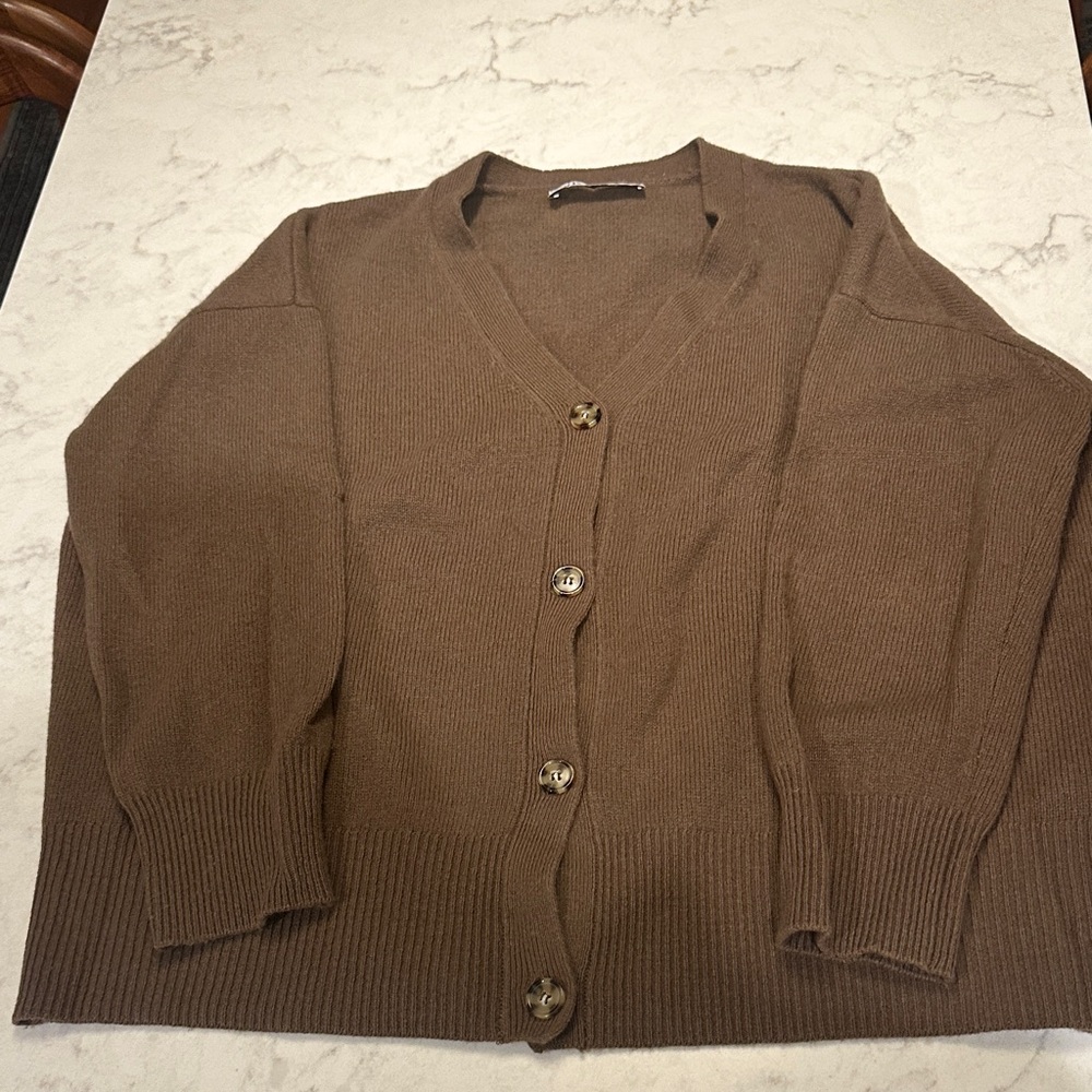Zara Brown Women's Cardigan Sweater